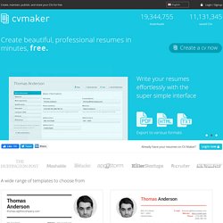 Create Professional Resumes Online For Free Cv Creator Cv