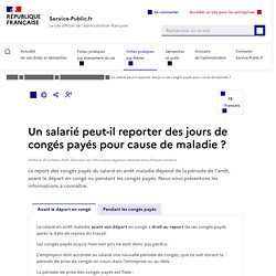 Maladie Et Conges Payes Annuels Pearltrees