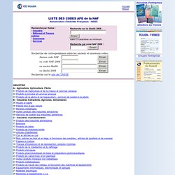 Chambre De Commerce Code Naf Et Ape Pearltrees
