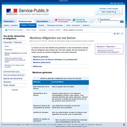 Quelles Sont Les Mentions Obligatoires Sur Une Facture