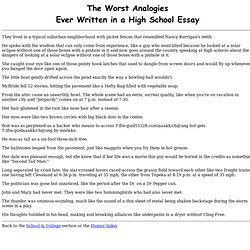 john and mary had never met list of analogies for high school students