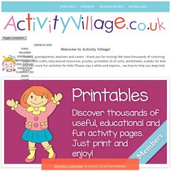 Activityvillage Co Uk Kids Crafts Colouring Pages