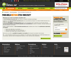 Les Metiers Net Test D Orientation Gratuit Pearltrees