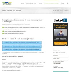 Automatisation Des Contrats De Sous Traitance Colas