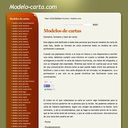 modelos de cartas ejemplos y tipos de cartas pearltrees modelos de cartas