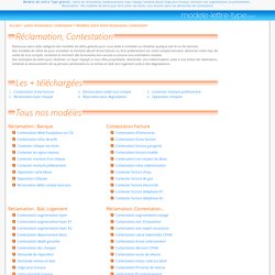 Modeles De Lettre Gratuits Reclamation Contestation