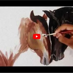 Dessin Et Peinture Video 1872 Le Cheval Multicolore A L Aquarelle Le Blog De Lapalettedecouleurs Over Blog Com