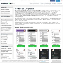 50 Modeles De Cv A Telecharger Gratuit Au Format Word