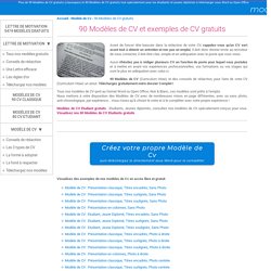 170 Modeles De Cv Gratuits Des Exemples De Cv Curriculum