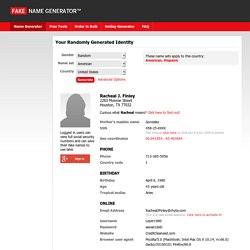 Fake Name Generator Pearltrees
