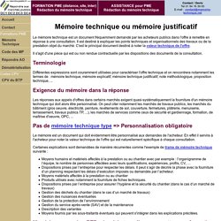 Memoire Technique Et Appels D Offre Pearltrees