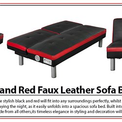 Rio Black And Red Faux Leather Sofa Bed Beds Direct Uk Pearltrees Rio Black And Red Faux Leather Sofa Bed