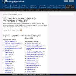 esl worksheets english grammar printables esl handouts pearltrees