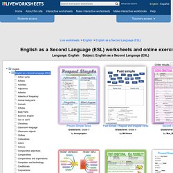 english as a second language esl interactive worksheets pearltrees