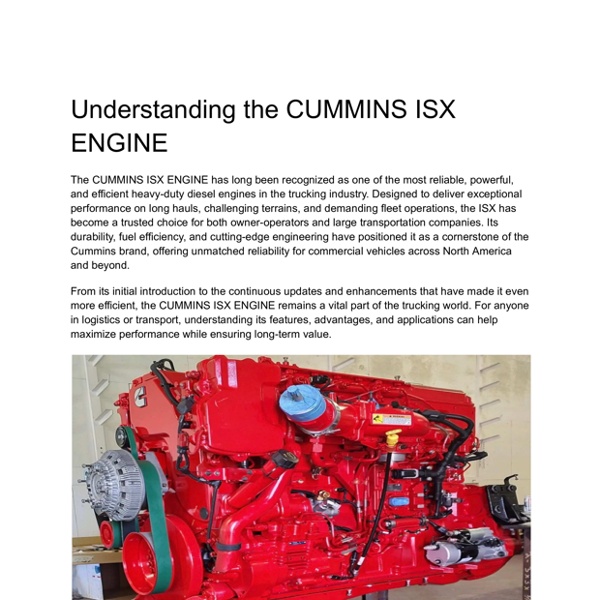 CUMMINS ISX ENGINE
