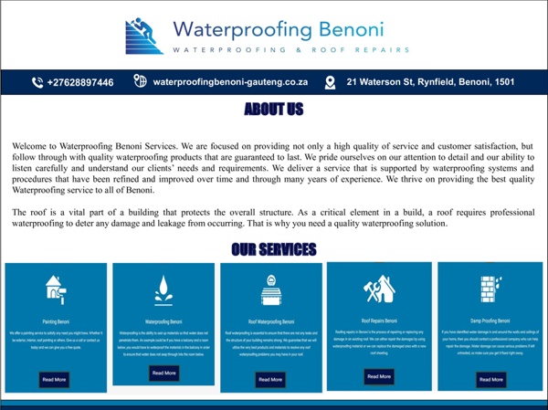 Waterproofing  Roof Repairs Benoni