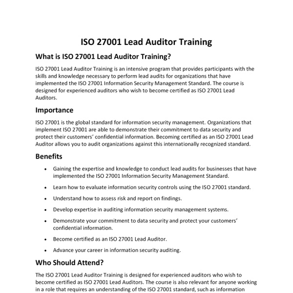 ISO 27001 Lead Auditor Training 3