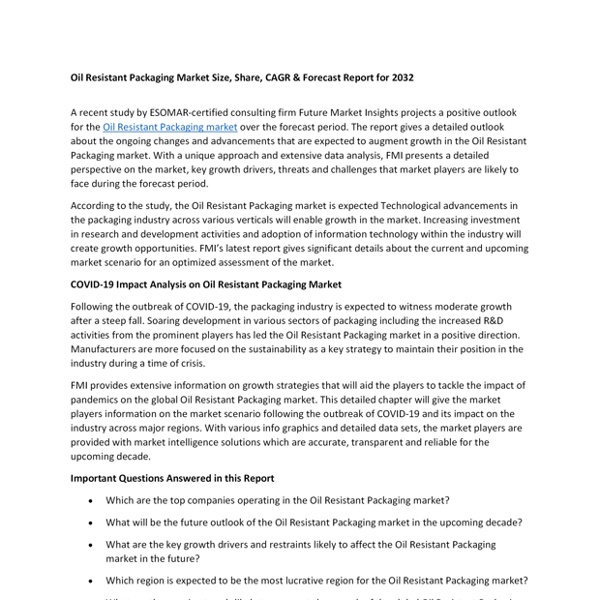 Oil Resistant Packaging Market .pdf