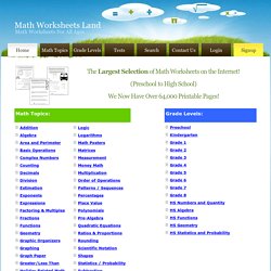 Math Worksheets Land - Tons of Printable Math Worksheets From ...