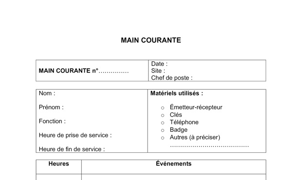 Main Courante Mod le
